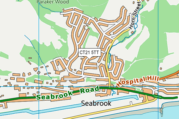 CT21 5TT map - OS VectorMap District (Ordnance Survey)