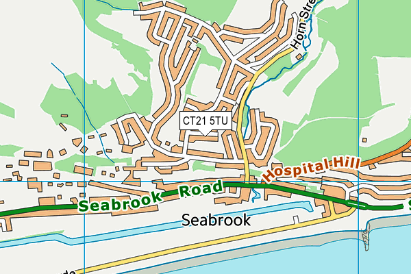 CT21 5TU map - OS VectorMap District (Ordnance Survey)