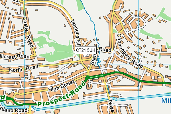 CT21 5UH map - OS VectorMap District (Ordnance Survey)