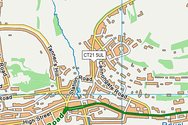 CT21 5UL map - OS VectorMap District (Ordnance Survey)