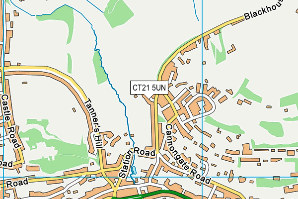 CT21 5UN map - OS VectorMap District (Ordnance Survey)