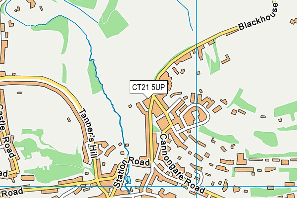 CT21 5UP map - OS VectorMap District (Ordnance Survey)