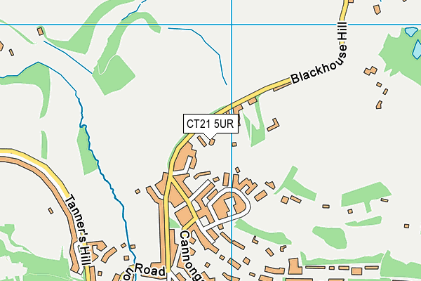CT21 5UR map - OS VectorMap District (Ordnance Survey)
