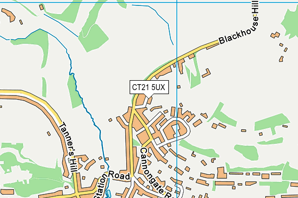 CT21 5UX map - OS VectorMap District (Ordnance Survey)