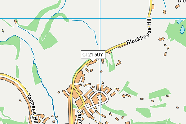 CT21 5UY map - OS VectorMap District (Ordnance Survey)