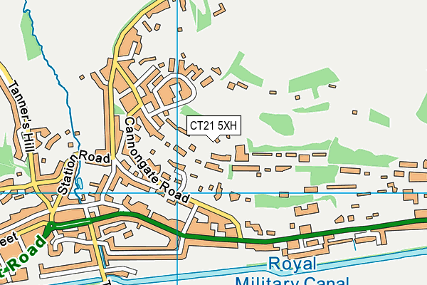 CT21 5XH map - OS VectorMap District (Ordnance Survey)