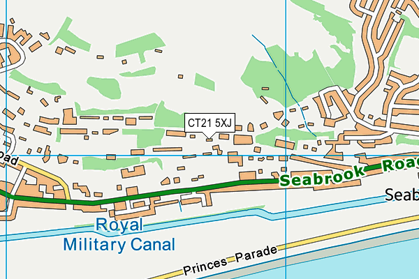 CT21 5XJ map - OS VectorMap District (Ordnance Survey)