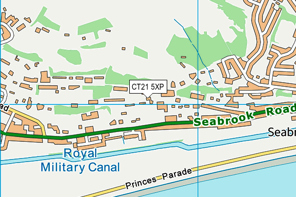 CT21 5XP map - OS VectorMap District (Ordnance Survey)