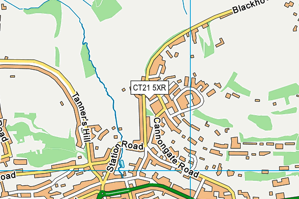 CT21 5XR map - OS VectorMap District (Ordnance Survey)