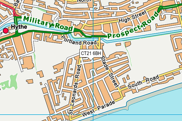 CT21 6BH map - OS VectorMap District (Ordnance Survey)