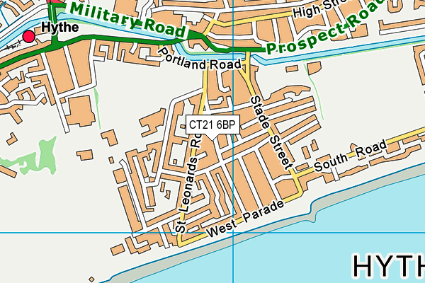 CT21 6BP map - OS VectorMap District (Ordnance Survey)