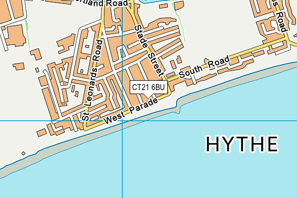 CT21 6BU map - OS VectorMap District (Ordnance Survey)