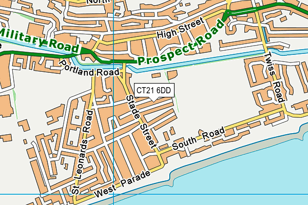 CT21 6DD map - OS VectorMap District (Ordnance Survey)