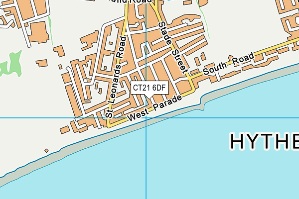 CT21 6DF map - OS VectorMap District (Ordnance Survey)