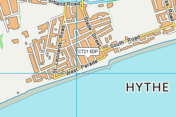 CT21 6DP map - OS VectorMap District (Ordnance Survey)