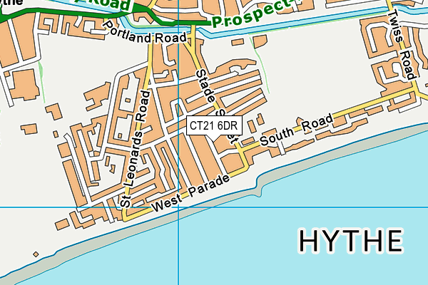 CT21 6DR map - OS VectorMap District (Ordnance Survey)