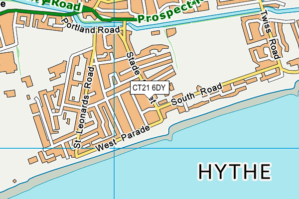 Map of OSBORNE COURT (HYTHE) LIMITED at district scale