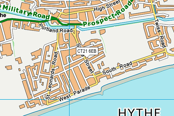 CT21 6EB map - OS VectorMap District (Ordnance Survey)