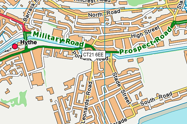 CT21 6EE map - OS VectorMap District (Ordnance Survey)