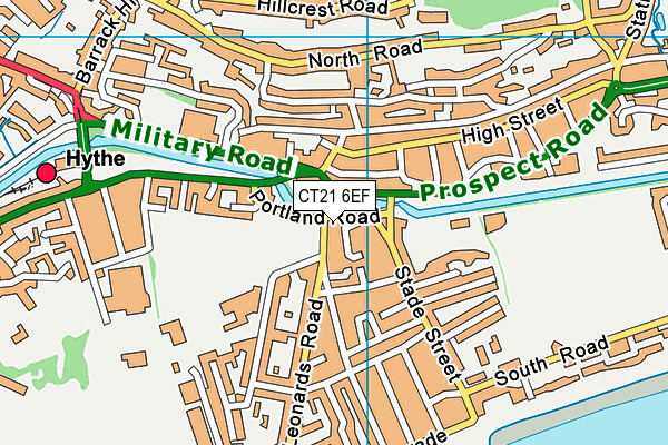 CT21 6EF map - OS VectorMap District (Ordnance Survey)