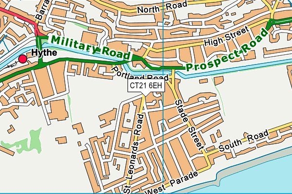 CT21 6EH map - OS VectorMap District (Ordnance Survey)