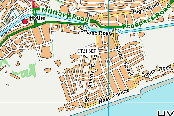 CT21 6EP map - OS VectorMap District (Ordnance Survey)