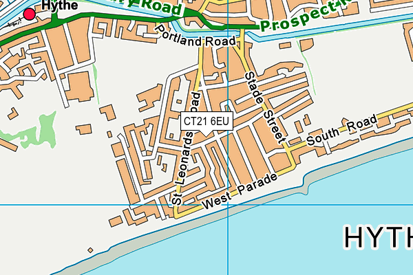 CT21 6EU map - OS VectorMap District (Ordnance Survey)