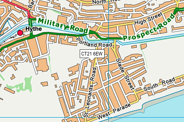 CT21 6EW map - OS VectorMap District (Ordnance Survey)