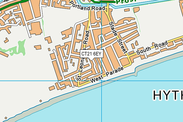 CT21 6EY map - OS VectorMap District (Ordnance Survey)