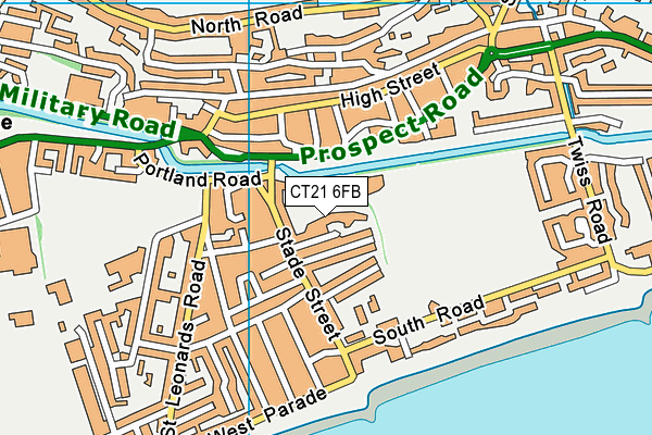 CT21 6FB map - OS VectorMap District (Ordnance Survey)