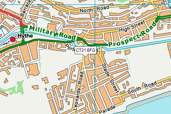 CT21 6FG map - OS VectorMap District (Ordnance Survey)