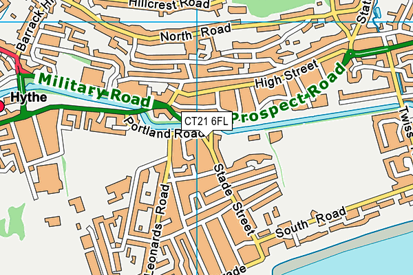 CT21 6FL map - OS VectorMap District (Ordnance Survey)