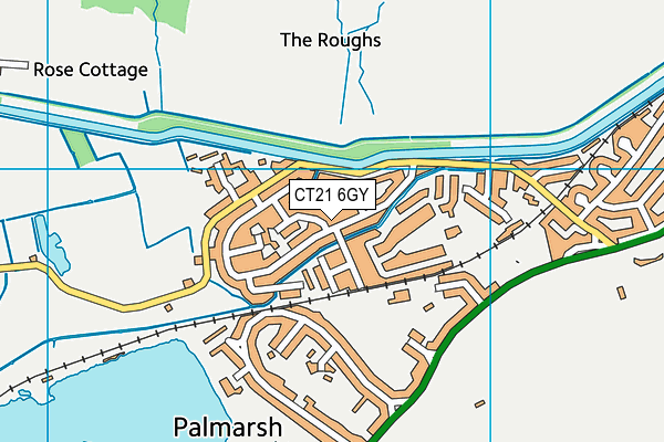 CT21 6GY map - OS VectorMap District (Ordnance Survey)