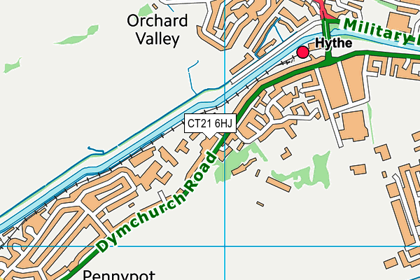 CT21 6HJ map - OS VectorMap District (Ordnance Survey)