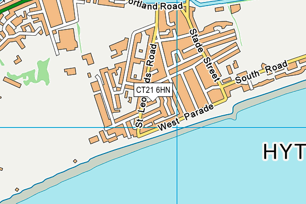 CT21 6HN map - OS VectorMap District (Ordnance Survey)