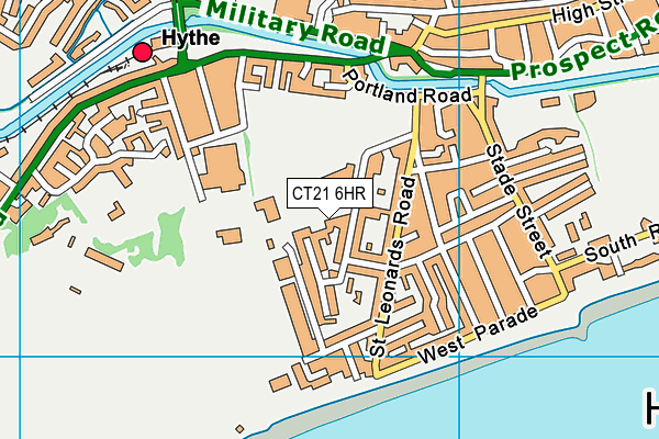 CT21 6HR map - OS VectorMap District (Ordnance Survey)