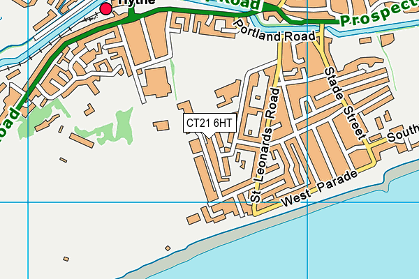 CT21 6HT map - OS VectorMap District (Ordnance Survey)