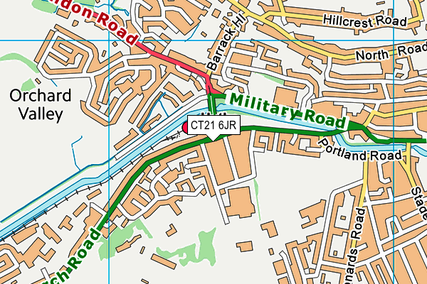 CT21 6JR map - OS VectorMap District (Ordnance Survey)