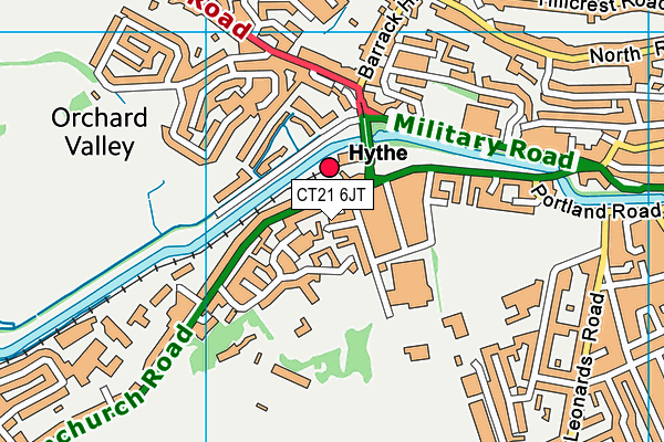 CT21 6JT map - OS VectorMap District (Ordnance Survey)