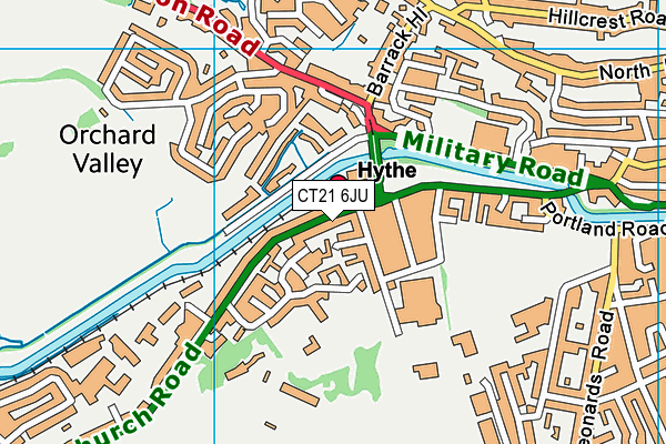 CT21 6JU map - OS VectorMap District (Ordnance Survey)