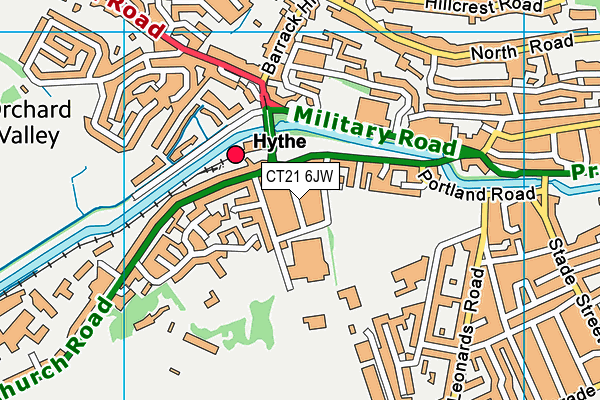 CT21 6JW map - OS VectorMap District (Ordnance Survey)