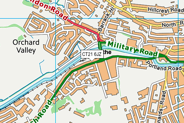 CT21 6JZ map - OS VectorMap District (Ordnance Survey)