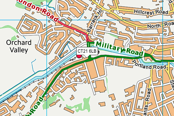 CT21 6LB map - OS VectorMap District (Ordnance Survey)