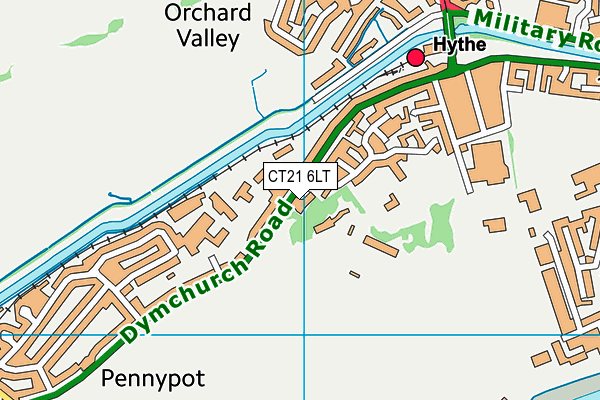 CT21 6LT map - OS VectorMap District (Ordnance Survey)