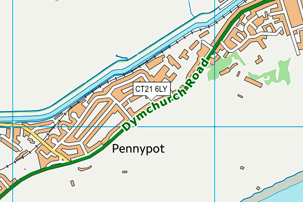 CT21 6LY map - OS VectorMap District (Ordnance Survey)