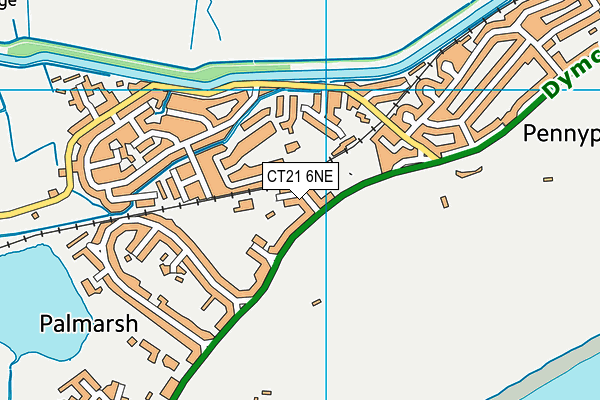 CT21 6NE map - OS VectorMap District (Ordnance Survey)