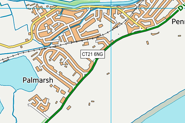 CT21 6NG map - OS VectorMap District (Ordnance Survey)