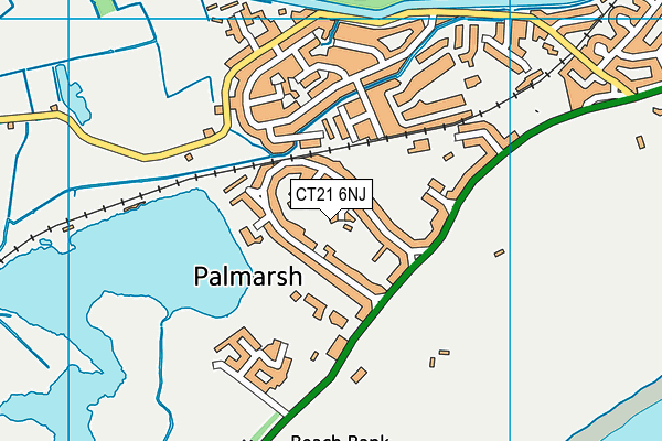 CT21 6NJ map - OS VectorMap District (Ordnance Survey)