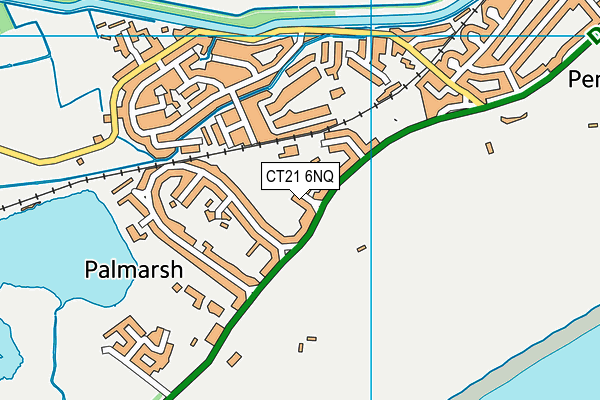 CT21 6NQ map - OS VectorMap District (Ordnance Survey)