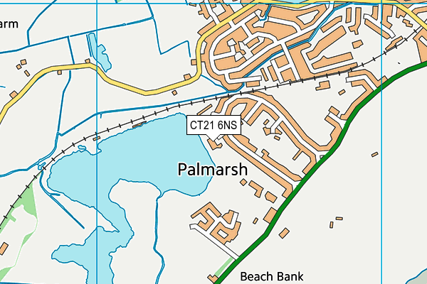 CT21 6NS map - OS VectorMap District (Ordnance Survey)